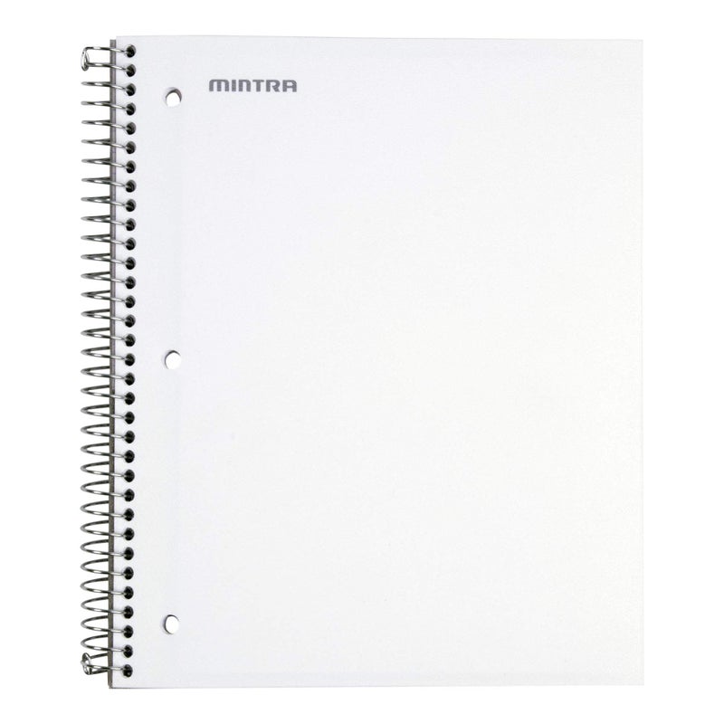 Mintra Office Durable Spiral Notebooks, 3 Subject (aTeal, Purple, White, College Ruled 3pk) - Image 4